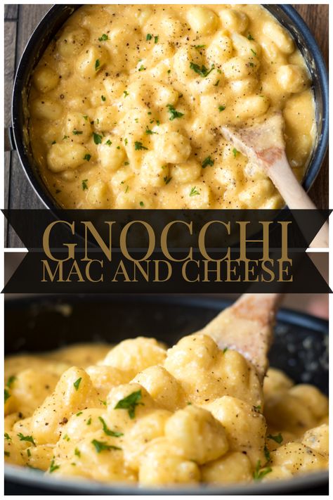 Gnocchi Mac and Cheese Mac N Cheese Gnocchi, Mac And Cheese Gnocchi, Gnocchi Mac And Cheese Baked, Gnocchi And Cheese Recipes, Gnocchi And Cheese, Crockpot Gnocchi Recipes, Cheese Gnocchi Recipes, Gnocci Meals Easy, Simple Gnocchi Recipes