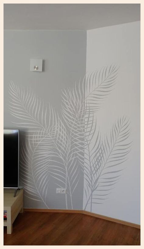 Unique Interior Painting Ideas, Simple Wall Murals Painted, Unique Bedroom Paint Ideas, Creative Wall Painting Murals, Wallpaintings Ideas, Botanical Wall Mural, Seni Mural, Creative Wall Painting, Diy Wall Painting