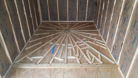 Looking to pitch your sauna floor and install a drain? Consider the Trevor Trowel Fill Method - Saunatimes Sauna Floor, Sauna Build, Patio Blocks, Building A Sauna, Backyard Spa, L Shaped Bench, Logging Industry, Sauna Diy, Diy Storage Shed