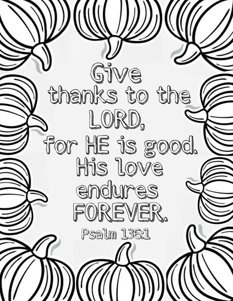 These free Thanksgiving color pages are perfect for reflection this holiday season! These Thanksgiving Bible Verse free printables will get your creative juices flowing! Thanksgiving Pictures To Color, Thanksgiving Verses, Formation Ideas, Thanksgiving Traditions Family, Thanksgiving Bible Verses, Thanksgiving Coloring Sheets, Free Thanksgiving Coloring Pages, Verses For Kids, Christian Thanksgiving