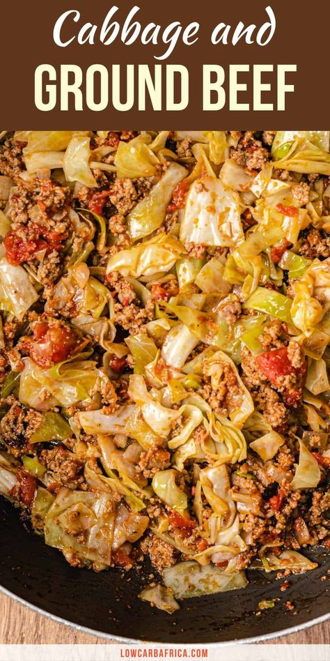 Cabbage And Ground Beef, Cabbage Recipes Southern, Easy Cabbage Recipes, Cabbage Recipes Healthy, Cabbage Casserole Recipes, Ground Beef And Cabbage, Ground Beef Recipe, Beef And Cabbage, Cooked Cabbage