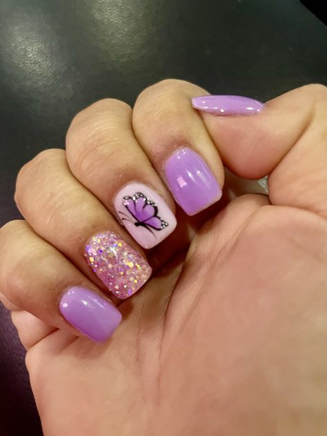 Short Gel Nail Designs Butterfly, Back To School Kid Nails, Cute Kids Summer Nails, Kids Nail Designs Simple Cute, Nail Designs For Little Kids, Kids Back To School Nails, Spring Nails For Kids, Easy Gel Nail Designs For Short Nails For Beginners, Nail Ideas For Little Kids