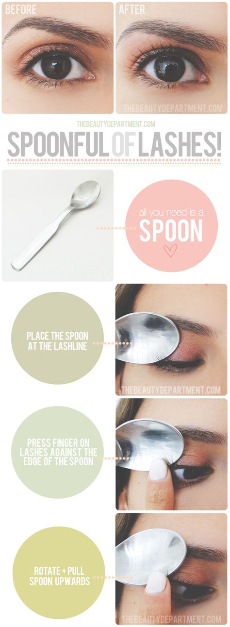 If you ever leave your lash curler at home when traveling, you should try this. Also this is great for anyone who is too sensitive for the lash curler. Curling Lashes With Spoon, Curl Lashes With Spoon, How To Curl Eyelashes With A Spoon, How To Curl Lashes With A Spoon, Diy Makeup Organizer, Mascara Hacks, Mekap Mata, Homemade Makeup, Easy Doodle