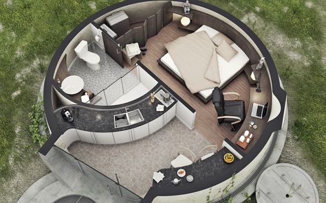 Round House Plans, Casa Hobbit, Silo House, Panelling Hallway, Geodesic Dome Homes, Dome Home, تصميم للمنزل العصري, Casas The Sims 4, Cob House