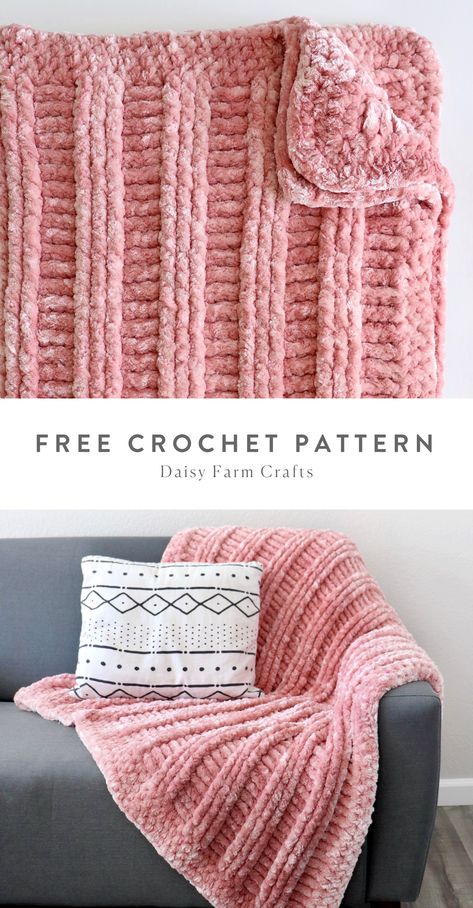 Crochet Throw Pattern, Chunky Crochet Blanket, Rose Crochet, Crocheted Blanket, Easy Crochet Blanket, Crochet Blanket Designs, Crochet Throw, Chunky Crochet, Afghan Crochet Patterns