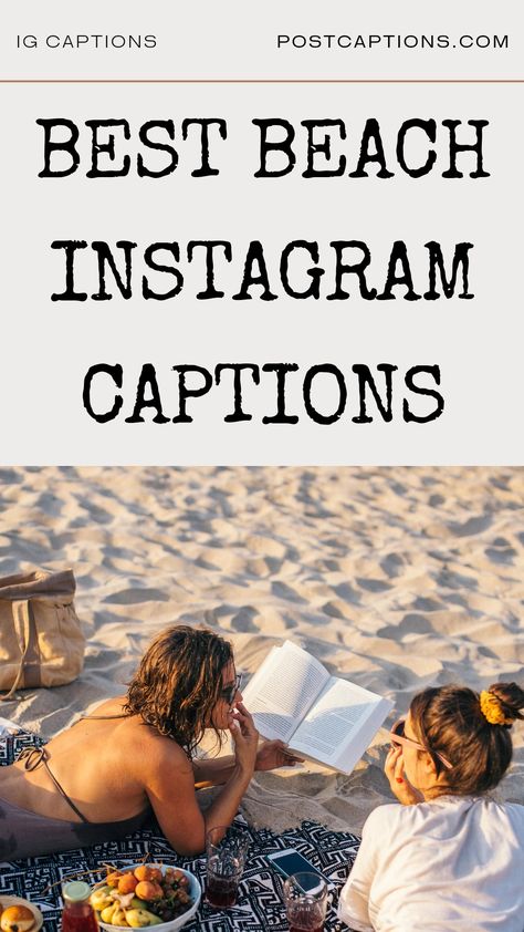 If you're looking for the perfect caption to describe your beach photos, look no further. We've got everything from funny quips to inspiring quotes that will help capture the feeling of sand between your toes and sun on your skin. Soak up the summer vibes with these perfect beach captions! Beach Ig Captions| Beach Insta Captions| Beach quotes for Instagram Insta Caption For Beach Pics, Beach Ig Pictures Ideas, Ocean Ig Captions, Beach Photo Quotes, Beach Picture Quotes Instagram, Beach Pictures Quotes, Cute Beach Quotes Instagram, Beach Selfie Captions, Beach Friends Quotes