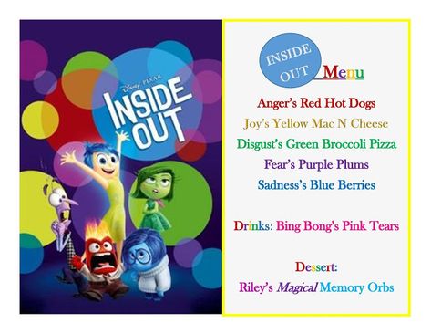 Disney Sleepover, Disney Movie Themed Dinner, Disney Movie Night Menu, Movie Recipes, Disney Themed Movie Night, Disney Movie Night Food, Family Dates, Movie Dinner, Pixar Studios