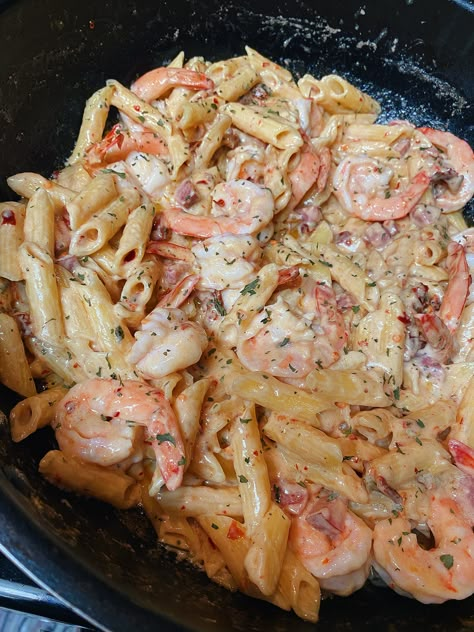 Cheat Day Food, Alfredo With Shrimp, Cajun Alfredo, Shrimp And Sausage, Shrimp Alfredo, Soul Food Dinner, Easy Healthy Meal Prep, Food Babe, Food Therapy