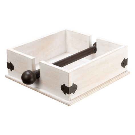 Discover the ultimate fusion of rustic charm and practical design. This charming napkin holder is inspired by the beauty of shiplap and boasts a gorgeous whitewashed wood base, accented with vintage-style metal detailing. Metal Paper Towel Holder, Bar Napkins, Whitewashed Wood, Wood Napkin Holder, Napkin Holders, Creative Co Op, Outdoor Event, Practical Design, Paper Towel Holder