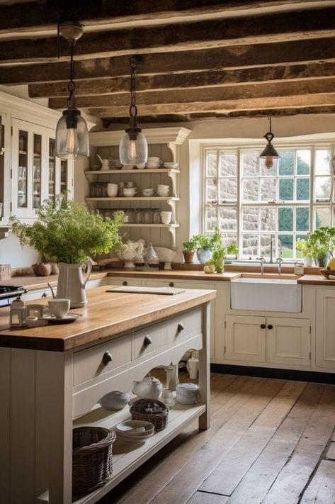 Small Kitchen Rustic, Small Farmhouse Interior, Log Cabin Homes Interior Decor, Small Country Kitchen Ideas, Log House Kitchen, Log Home Kitchen Ideas, Small Country Kitchen, Log Cabin Kitchen Ideas, Cozy Cabin Kitchen