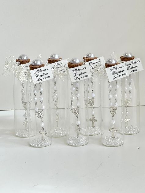 "10 pcs Baptism Favors, Christening Favors, Favors Boxes, Angel Favors, Custom Favors, First Communion Souvenirs, Personalized Baptism Gifts ♥ Made in USA ♥ Fast Shipping (1-4 days for USA buyers) ♥ For Favors https://www.etsy.com/shop/WhiteRoomFavors ♥ For Corsage and Boutonniere set https://www.etsy.com/shop/WhiteRoomAccessories ♥ For Christmas https://www.etsy.com/shop/WhiteRoomChristmas ♥These handmade personalized favors are the perfect addition to any event, whether it's a Wedding, Engagement, Bridal Shower, Baptism, Anniversary, Quinceañera, Birthday, Prom, Graduation, or any other special occasion. They also make wonderful Gifts for Guests, Bridesmaids, Christenings, 1st Communions, Party Gifts, 1st Birthdays, Bachelorette Parties, Baby Showers, Save the Dates, Confirmations, and s Rosary Wedding Favors, Baptismal Giveaways, Angel Favors, Corsage And Boutonniere Set, Rosary Gift, First Communion Favors, Bride Shower, Communion Favors, Corsage And Boutonniere