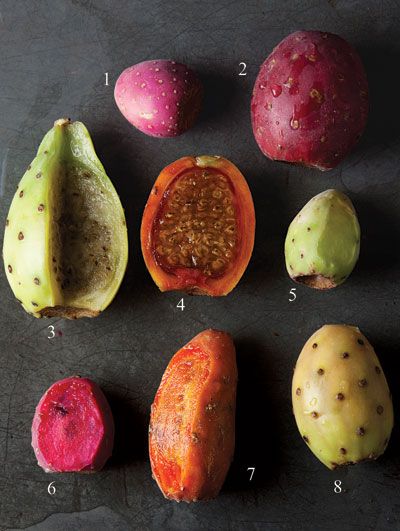 Variedades de Tunas 1. juana  2. roja pelona 3. cristalina 4. naranjona  5. xoconostle  6. cardona  7. cuerno de venado  8. platanera. Prickly Pear Recipes, Cactus Fruit, Refreshing Snacks, Pear Cactus, Pear Recipes, Prickly Pear Cactus, Types Of Fruit, Juicy Fruit, Japanese Sweets