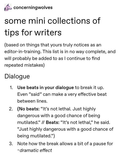 Dialogue Tips, Tips For Writers, Writing Reference, Animals Quotes, Story Tips, Travel Tattoos, Story Writing Prompts, Tips For Writing, Writing Things