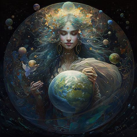 Gaia Goddess Art Greek Mythology, Gaea Greek Mythology Art, Gaea Greek Mythology, Gaia Goddess Aesthetic, Gaia Greek Mythology, Gaia Greek Goddess, Gaia Aesthetic, Mother Nature Goddess, Gaia Goddess