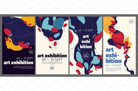 Exhibition Banners, Standee Design, Gallery Poster, Exhibition Posters, Invitation Flyer, Draw Shapes, Art Exhibition Posters, Creative Background, Painting Gallery