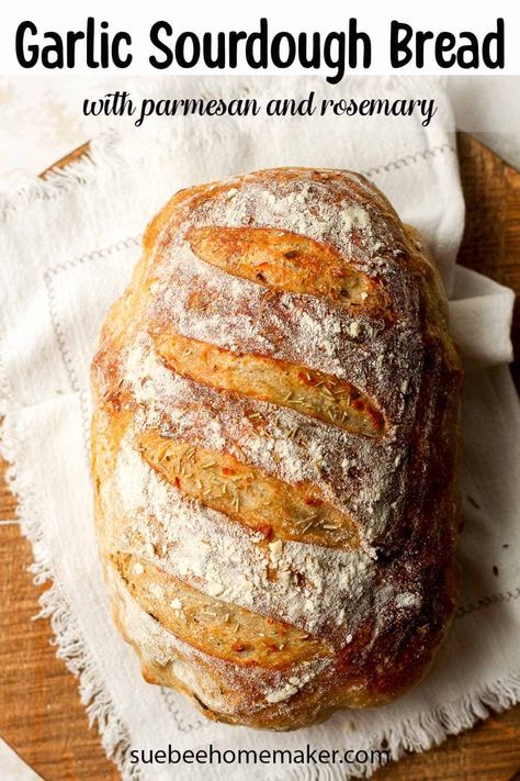 Garlic Sourdough Bread, Garlic Sourdough, Making Sourdough Bread, Bread Ideas, Bread Healthy, Dough Starter, Bread Sourdough, Sourdough Starter Discard Recipe, Starter Recipe