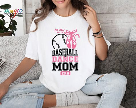 In My Baseball and Dance Mom Era Shirt, Baseball Mom Era Shirt, Dance  Mom Era Shirt, Ballet Mama T-shirt, Dance Mama Shirt ⚡We choose one of these brands according to stock status;  ⚡Bella Canvas, Gildan Soft Style, Next Level, and outswear. ⚡All shirts are soft style, If you want a specific brand, please tell us.  * Cotton/Poly Material - Super soft! || HOW TO ORDER? || It's easy to place an order! Please check the theme, color, and size of all images in this listing. - From the drop-down menu Ballet Mom Shirt, Ballet Mom, Pageant Mom, Dance Mom Shirts, Dance Mom, Mom Era, Baseball Mom Shirts, Theme Color, Youth Hoodies