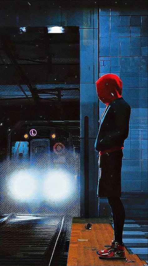 Across The Spider Verse Prowler, Atsv Aesthetic, City Scenery, Spiderman And Spider Gwen, Marvel Phone Wallpaper, Spiderman Comic Art, Miles Spiderman, Image Spiderman, Spiderman Art Sketch