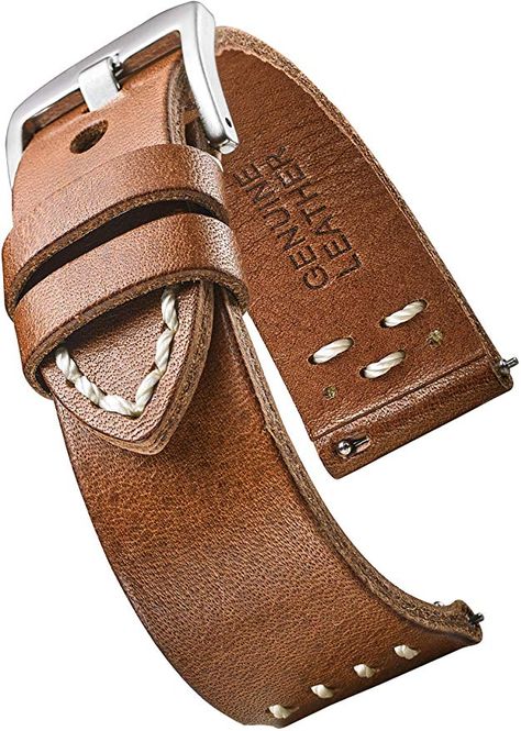 Vintage Leather Watch, Leather Watch Strap, Leather Watch Bands, Brass Buckle, Quick Release, Leather Band, Watch Strap, Vintage Leather, Hand Stitched