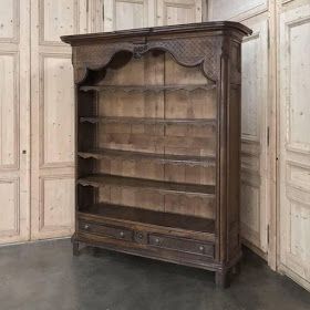 Flipped Furniture, Armoire Repurpose, Antique Bookshelf, Inside Castles, Painting Bookcase, Modern Offices, Old Bookcase, Swedish Cottage, Walnut Bookcase