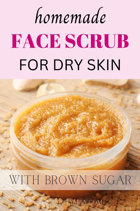 A simple yet effective recipe for a homemade face scrub for dry skin that will leave your skin feeling soft, smooth, and revitalized. Best Homemade Face Scrub, Face Scrubs For Dry Skin, Diy Skin Exfoliant, Homemade Face Scrub Exfoliate Natural, Diy Exfoliating Face Scrub For Dry Skin, Homemade Face Wash For Dry Skin, Homemade Face Exfoliating Scrub, Best Exfoliator For Face Dry Skin, Exfoliate Face Diy