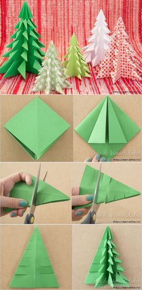 For this year’s Christmas, encourage your children to take up crafting Christmas greeting cards that can be sent to your relatives living far from your place. And, making greeting cards can be so much fun too. #christmascardcrafts #christmascrafts #christmas Paper Christmas Tree, Christmas Card Crafts, Seni Origami, Easy Christmas Diy, Noel Christmas, Fun Diy Crafts, Christmas Greeting, Christmas Crafts For Kids, Winter Crafts