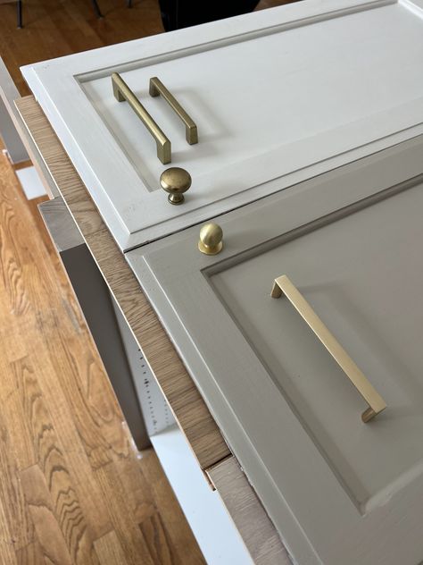 AFFORDABLE CABINET HARDWARE Gray Kitchen Brass Hardware, Champagne Bronze Kitchen Hardware On White Cabinets, Cabinet Pulls Size Guide, White Cabinets Champagne Bronze Hardware, Cabinet Hardware Ideas Shaker Style, Best Hardware For White Cabinets, Grey Kitchen Cabinets Gold Hardware, What Size Hardware For Kitchen Cabinets, Gray Cabinets With Gold Hardware