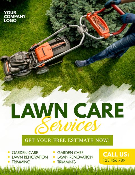 Lawn Care Flyers, Mowing Lawn, Lawn Renovation, Yard Cleaning, Landscaping Quotes, Store Shelves Design, Yard Maintenance, Lawn Mowing, Lawn Service