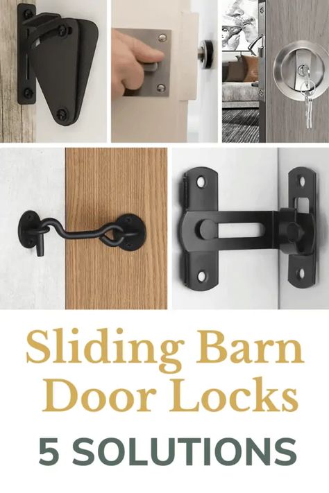 How Do Barn Doors Lock, Locking Sliding Door, How Do You Lock Barn Doors, Barn Door In The Bathroom, Sliding Doors Lock Ideas, Barn Doors With Lock, Locks For Sliding Barn Doors, Sliding Door Design With Lock, Barn Door To Bedroom