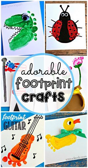 Adorable Footprint Crafts Footprint Crafts For Kids, Crafty Morning, Footprint Crafts, Crafts For Toddlers, Footprint Art, Handprint Crafts, Daycare Crafts, Baby Footprints, Crafty Kids