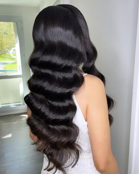 Maid Of Honor Hair Styles For Long Hair Wedding, Wedding Hairstyles Waves, Waved Hair, Hairstyle Bridal, Mermaid Waves, Hair Bride, Make Up Hair, Hair St, Hair Waves