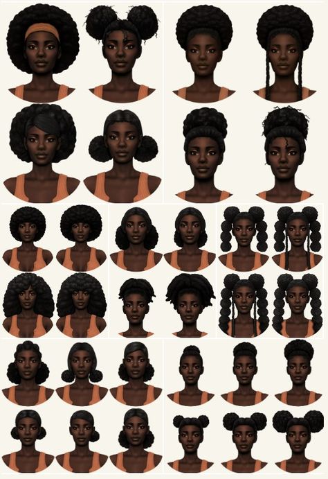 Sims 4 Cc Hair Puff, Black Hairstyles Sims 4 Maxis Match, Sims 4 African American Hair, Sims 4 Maxis Black Hair, Sims Cc Black Male Hair, Sims 4 Black Hair Styles, Sims 4 Style Influencer, Black Simmers Sims 4, Different Afro Hairstyles