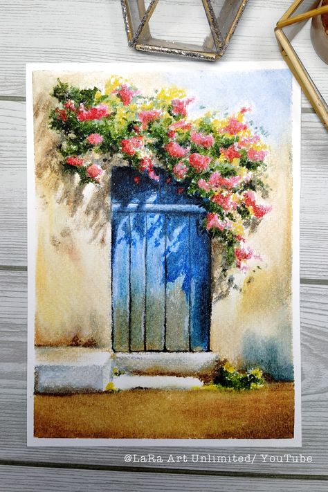 Oil Pastel Small Drawings, Gallery Oil Pastel Art, Oil Pastel Pictures, Oil Pastel Object Drawing, Oil Pastel Architecture, Oilpastel Drawing Paintings, Pastel Color Painting Ideas, Oilpastel Ideas, Pastles Drawings Aesthetic