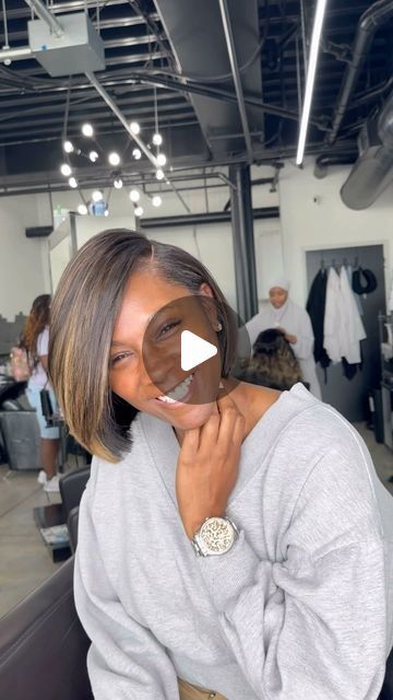 Courtney Pinkk on Instagram: "“You can’t even tell it’s a CLOSURE!” ❣️ Beautiful Quickweave Bob with Closure for the girly’s that don’t want to leave any of their hair out. 😍 • #QuickweaveBob #bobwithclosure #nohairleftout #naturallookingweave #hairthatflows #highlightbob #classicbobcut #beautifulclient #ilovemyclients" U Part Bob Wig With Leave Out, Deep Side Part Bob Quickweave, Baddie Bob Hairstyles, Quick Weave Bob With Leave Out, Angled Bob Haircuts For Fine Hair, Side Part Bob Weave Curls, Quickweave Bob With Leave Out, Quickweave Bob With Closure, Side Part Quick Weave Bob