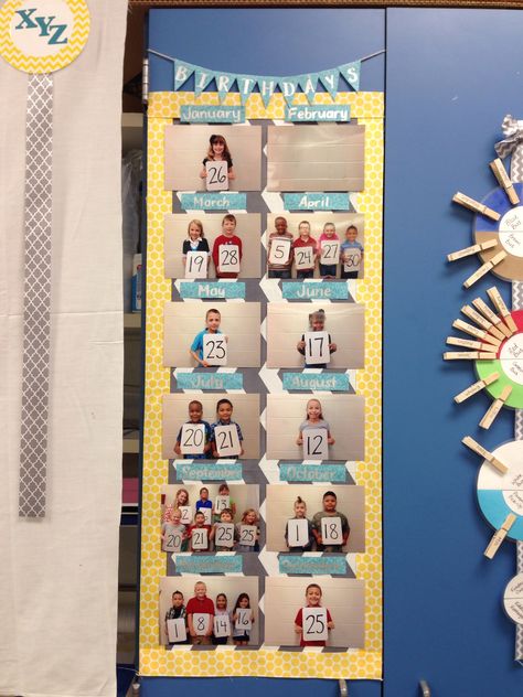 Birthday board 2.0! My new second graders this year love it! Classroom Planning, Physical Environment, Class Decoration, Birthday Board, Classroom Decor, Love It, This Year, Kindergarten, Crafts For Kids