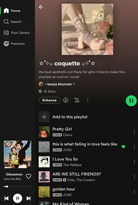 Coquette Songs Playlist, Coquette Music Playlist, Coquette Songs, Song Recommendations Spotify, Coquette Playlist, Ig Songs, Walking Playlist, Frank Ocean Songs, Playlist Names