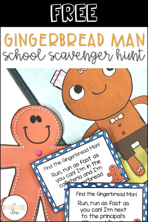 Gingerbread Man Scavenger Hunt Preschool, Gingerbread Man Loose In The School Scavenger Hunt, Gingerbread Scavenger Hunt Preschool, Gingerbread Man Hunt Preschool, Gingerbread Man Scavenger Hunt School, Gingerbread Hunt Around School, Gingerbread Man Hunt At School, Gingerbread Man Loose In The School, Gingerbread Man Story Activities