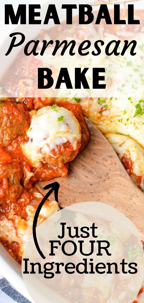 This meatball parmesan bake is one of the best frozen meatball recipes! Made with just 4 ingredients, this easy meal idea comes together in a flash! Flavorful, delicious, and perfect for picky eaters. This meatball casserole recipe is a tasty dinner recipe that is easily low carb, keto, and gluten free. Add your favorite side dishes to make this easy casserole recipe a complete meal! Keto Meatball Parmesan Casserole, Keto Meatball Casserole With Frozen Meatballs, Meatball Casserole Parmesan, Low Carb Frozen Meatball Recipes, Frozen Meatball Bake, Keto For Picky Eaters, Frozen Meatball Recipes Easy, Easy Frozen Meatball Recipes, Parmesan Meatball Casserole