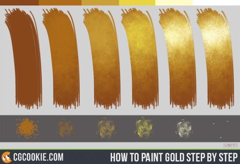 Check out the Golden Exercise and Download the Practice Sheet HERE EXERCISE:  Challenging your knowledge and application of gold. You can use gold on many different materials and sur... Metal Rendering, Gold Tutorial, Draw Nature, Paint Jewelry, Jewelry Sketch, Drawing Help, Painting Texture, Gold Color Palettes, Basic Drawing