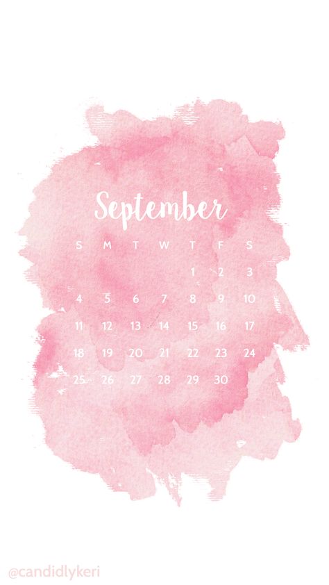 Kalender Aesthetic, Wallpaper Desktop Pink, Month Wallpaper, 2016 Wallpaper, September Wallpaper, Calendar Background, September Calendar, September Birthday, Calendar Wallpaper