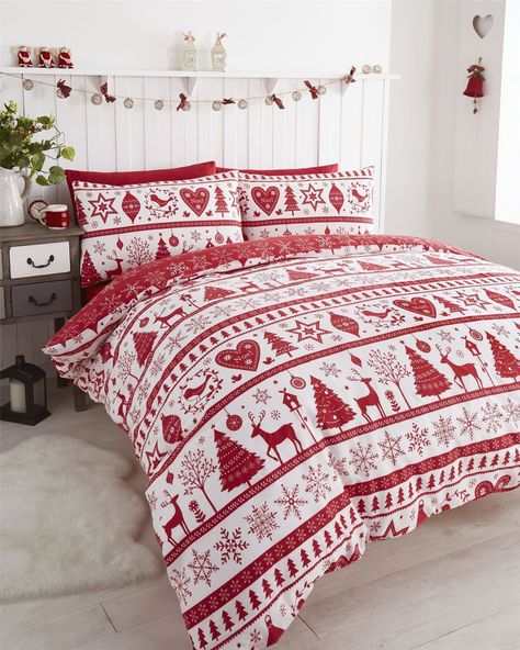 Red Duvet, Christmas Duvet, Christmas Duvet Cover, Christmas Bedding Set, Red Duvet Cover, Super King Duvet Covers, Christmas Bedding, Double Duvet Covers, Quilted Duvet Cover