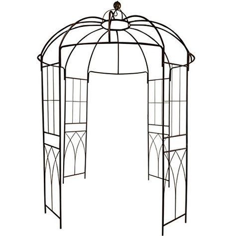 OUTOUR French Style 4-Sided Birdcage Shape Metal Gazebo P... https://smile.amazon.com/dp/B072V7XL28/ref=cm_sw_r_pi_dp_U_x_6O1GAbPA5VMYT Arch Arbor, Small Gazebo, Plants Stand, Climbing Plant Support, Arch Trellis, Patio Pergola, Metal Pergola, Garden Vines, Pergola Design