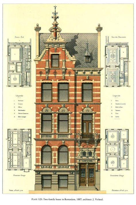 Details of Victorian Architecture : Free Download, Borrow, and Streaming : Internet Archive Plans Architecture, Vintage House Plans, Architecture Drawing Art, Victorian Architecture, Classic Architecture, Architectural Drawing, Classical Architecture, Brick Building, Architecture Presentation