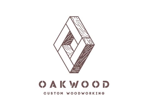 Oakwood - custom woodworking | logo by Andrea Ceolato Wood Logo Design Ideas, Wood Logo Branding, Wood Logo Design, Wood Branding, Awesome Woodworking Ideas, Rustic Logo, Wood Logo, Woodworking Logo, Trendy Logos