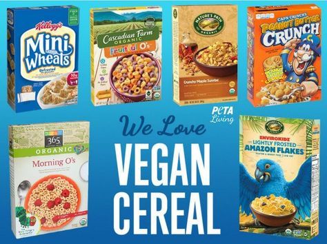 Vegan Cereal, Vegan Junk Food, Vegan Challenge, How To Become Vegan, Vegan Grocery, Healthy Cereal, Vegan Kids, Healthy Vegan Snacks, Vegan Living