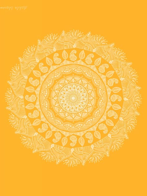 handmade digital mandala art Yellow Mandala Background, Yellow Mandala Art, Onam Background Design, Onam Aesthetics, Onam Wallpaper, Haldi Background, Onam Background, Haldi Template, Hindu Background