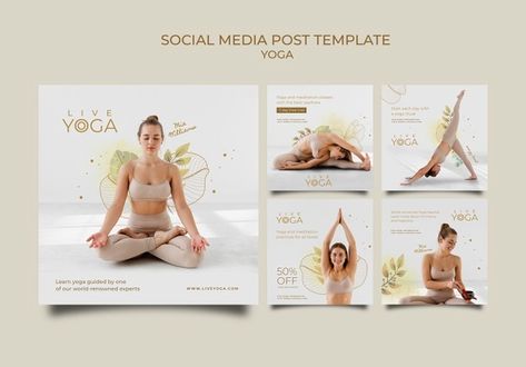 Yoga Social Media, Yoga Marketing, Post Yoga, Meditation Exercises, Health Yoga, Yoga Guide, Facial Yoga, Wellness Yoga, Yoga Design