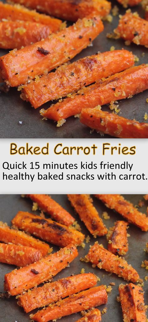 Healthy Baked Snacks, Carrot Fries Baked, Fries Healthy, Carrot Fries, Healthy Snacks To Buy, Baked Carrots, Healthy Baked, Snacks Saludables, Evening Snacks