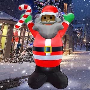 5 Feet Inflatable Black Christmas Santa Blow Up Christmas Decorations, Raised Hands, Black Santa Claus, Inflatable Christmas Decorations Outdoor, Inflatable Decorations, Christmas Inflatables, Christmas Material, Black Santa, Black Christmas