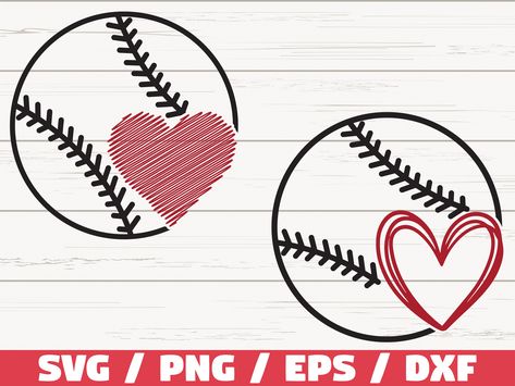 Softball Shirt Designs, Baseball Monogram, Baseball Shirt Designs, Baseball Mom Svg, Softball Svg, Svg Heart, Baseball Svg, Baseball Mom Shirts, Heart Svg